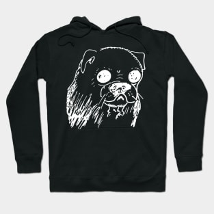 Pepper the pug--white no text Hoodie